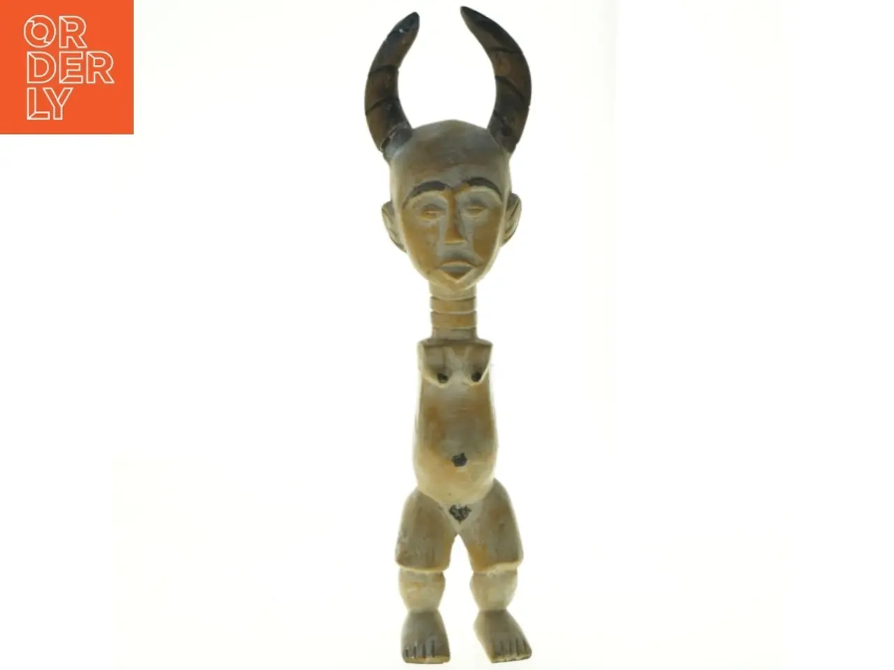 Billede 1 - Træfigur med horn (str. 35 x 9 cm)