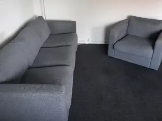 Sofa og stol - Samlet pris!