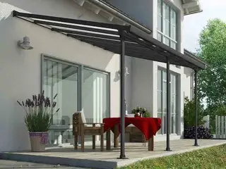 Terrasseoverdækning Feria, Palram/Canopia, 3x4,25m Antracit