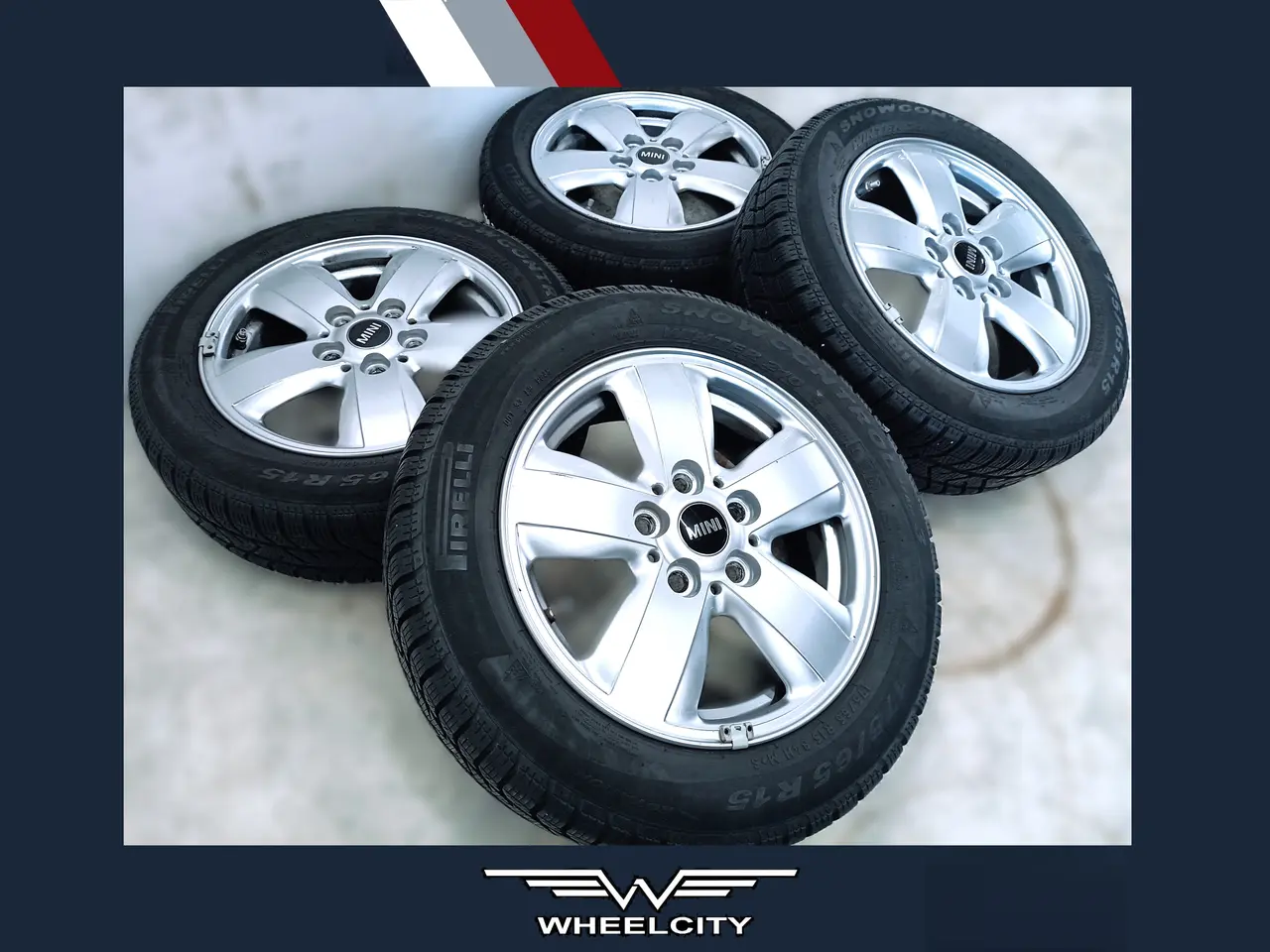 Billede 1 - 5x112 15" ET46 nav 66,6ø MINI vinter fælge TPMS