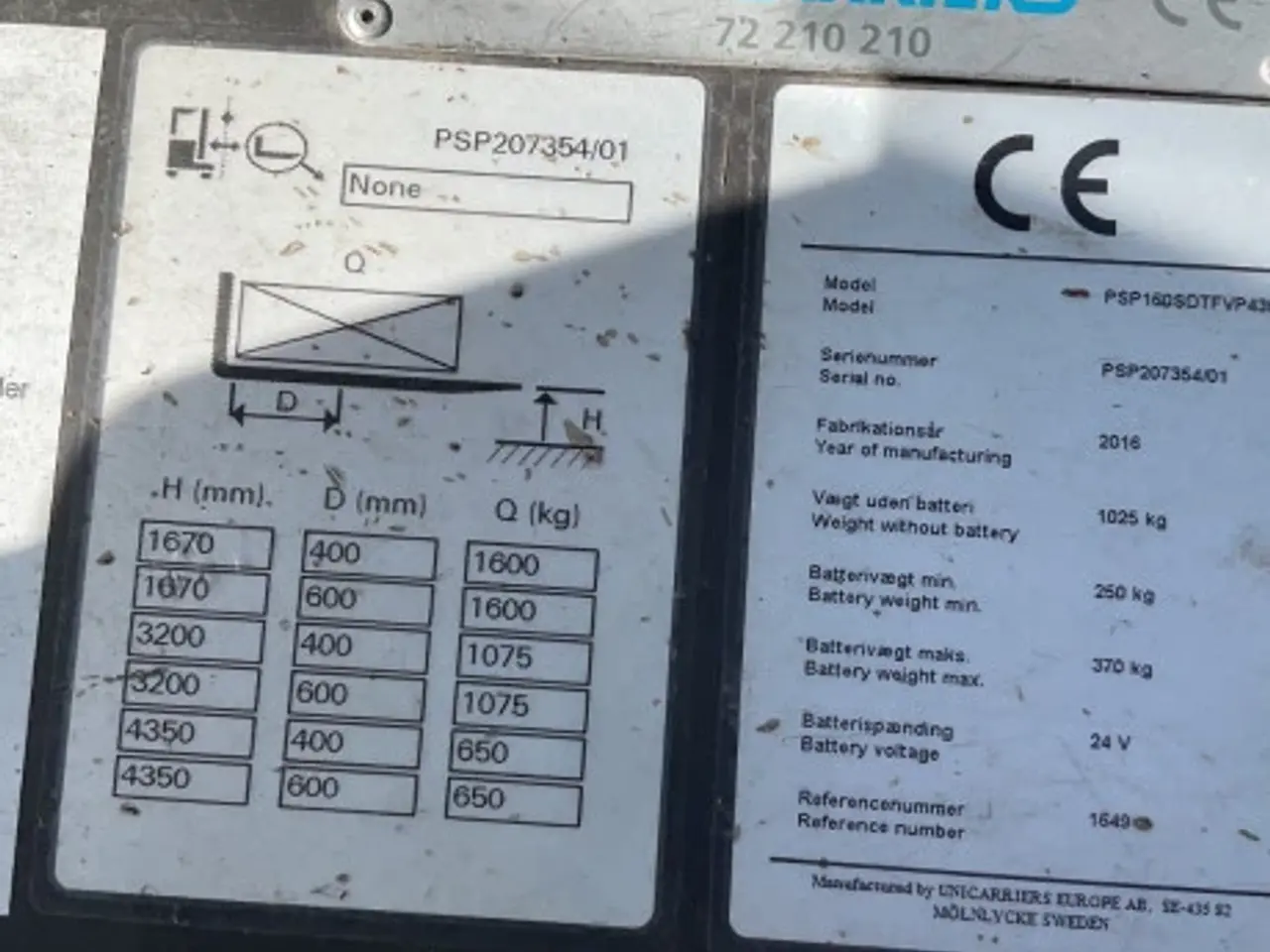 Billede 5 - Atlet 1600 kg elstabler med servostyring Triplexmast Ståplade