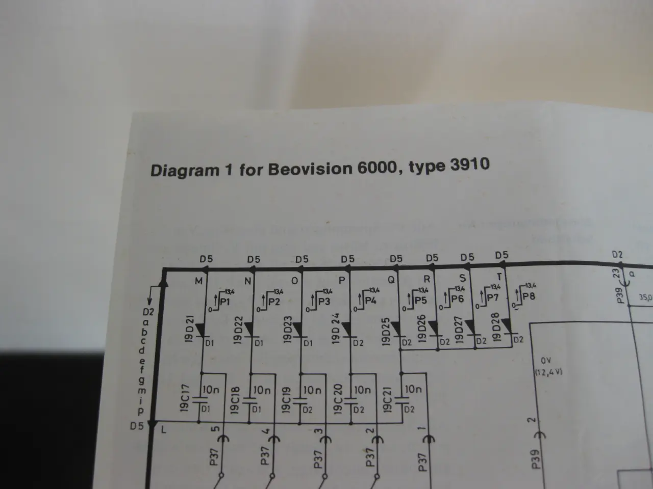 Billede 3 - B&O, Original strøm diagram til Beovision 6000