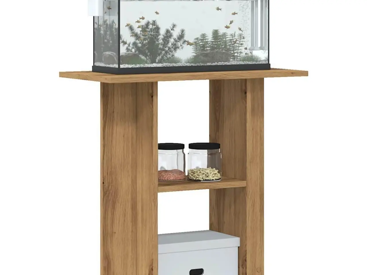 Billede 3 - Akvariebord i konstrueret træ med 3 hylder