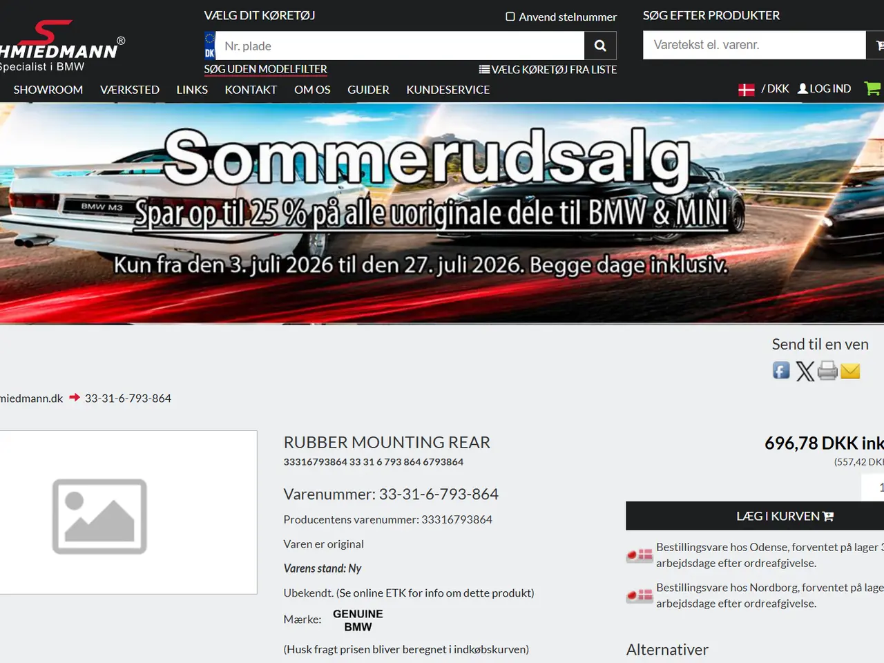 Billede 11 - NY! BMW OEM Bøsninger / Ophæng  