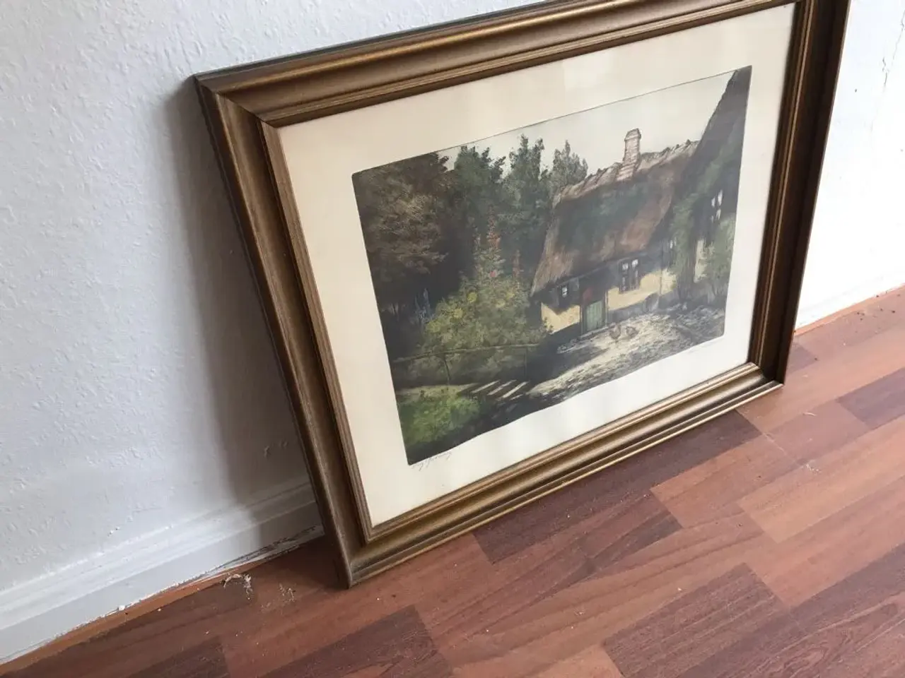 Billede 2 - Original radering - motiv Bondehus
