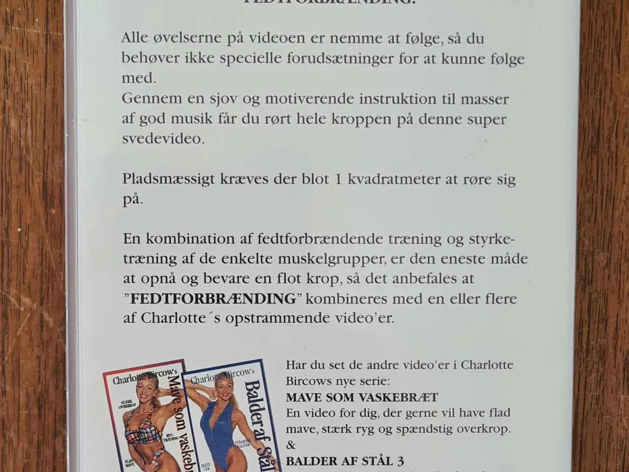 Billede 3 - Charlotte Bircow Fedtforbrænding træningsvideo VHS
