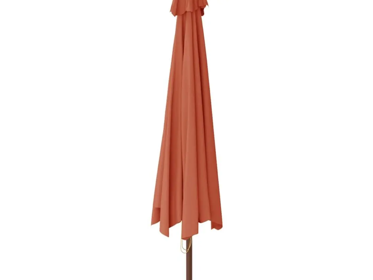 Billede 5 - Haveparasol med træstang 400 × 273 cm - terrakotta