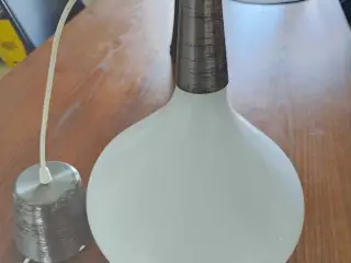 Hvid glas loftslampe pendel
