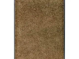 Vaskbar dørmåtte 60x90 cm brun