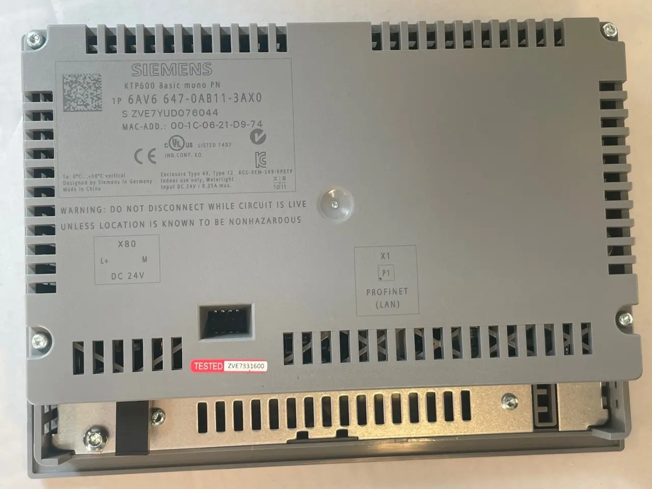 Billede 3 - Siemens SIMATIC HMI KTP600 Basic Mono PN