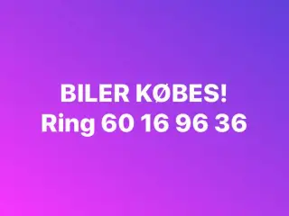 BILER OPKØBES TIL EKSPORT 
