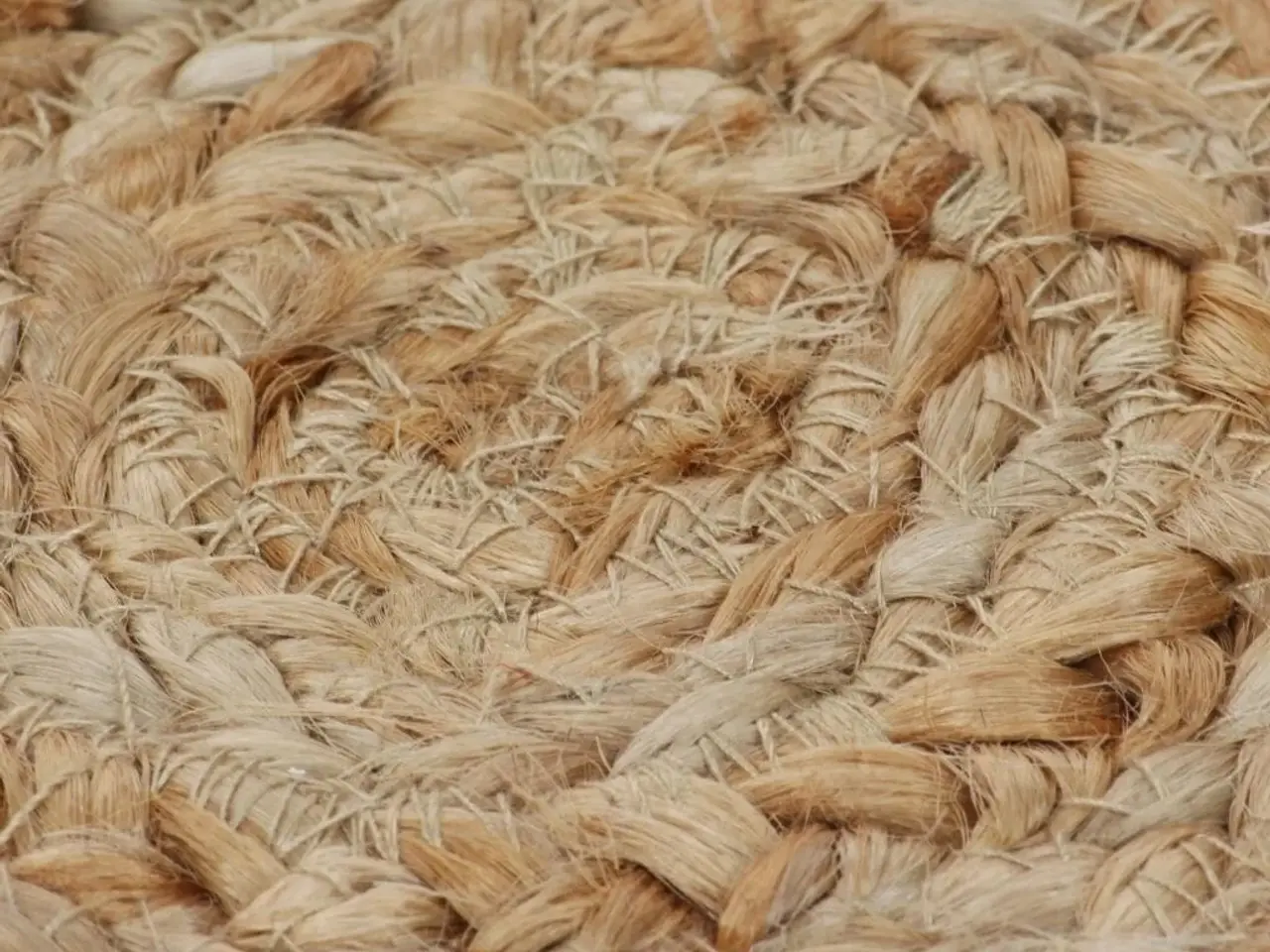 Billede 2 - Tæppe flettet design jute 120 cm rund