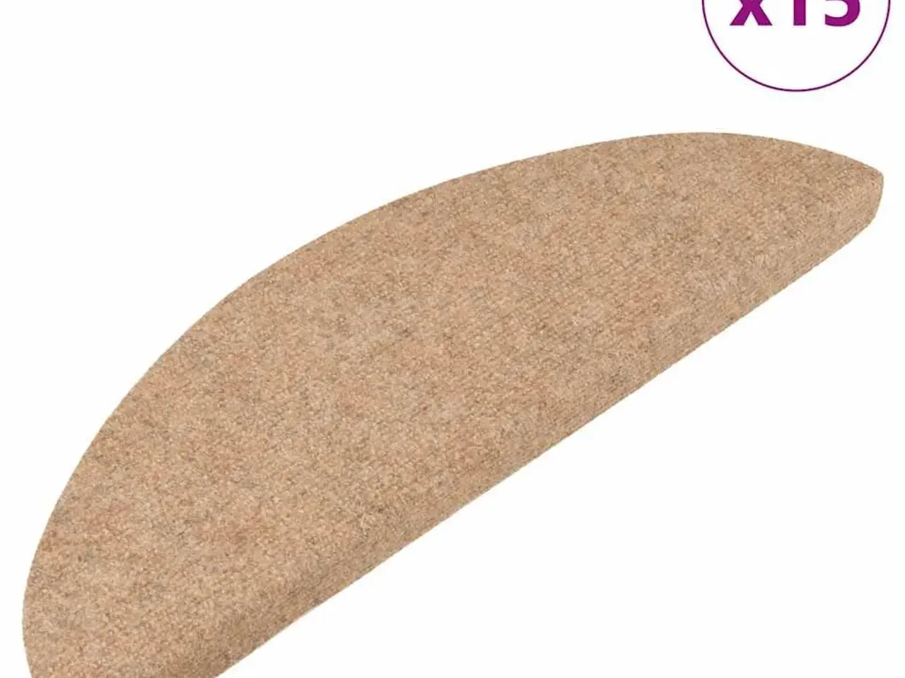 Billede 2 - Selvklæbende trappemåtter 15 stk. - 56×17×3 cm, beige
