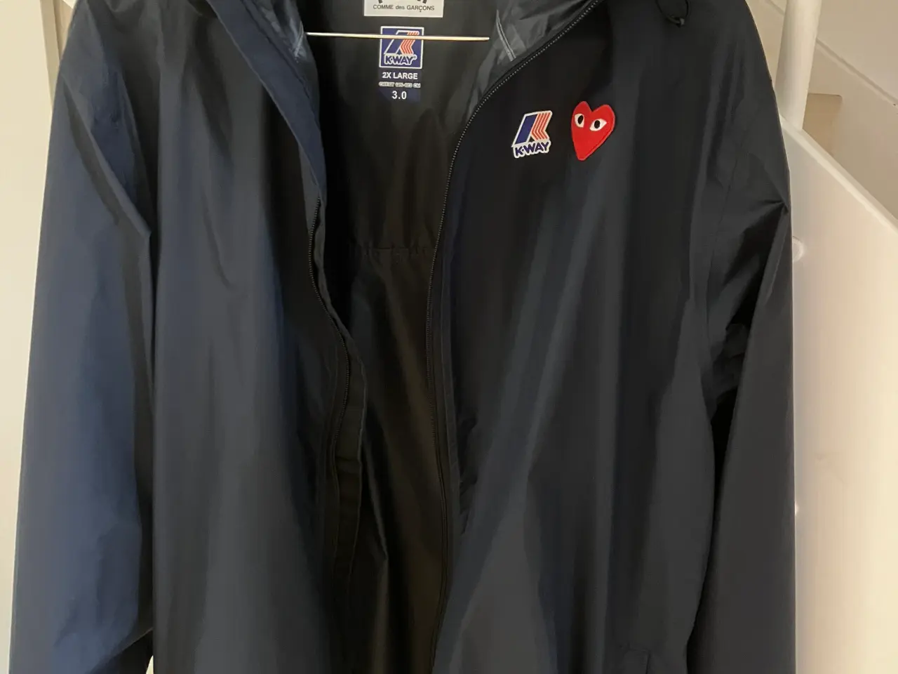 Billede 1 - K-WAY HOODIE FULL ZIP NAVY COMME DES GARÇONS PLAY