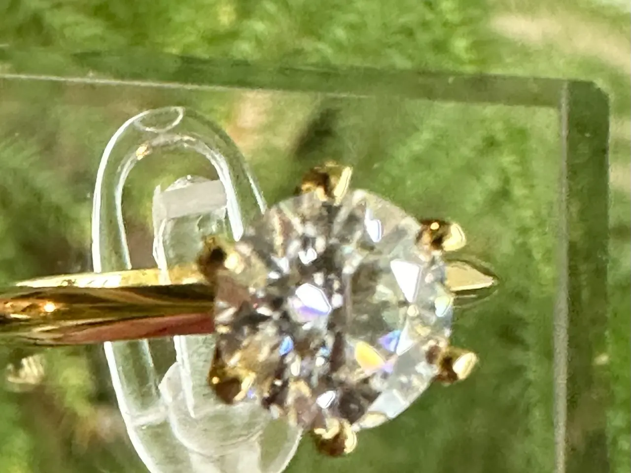 Billede 1 - Ny sølvring med certificeret 1 karat  moissanite