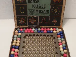 Gammelt Kugle mosaik.KLF Dansk Arbejde m.lerkugler