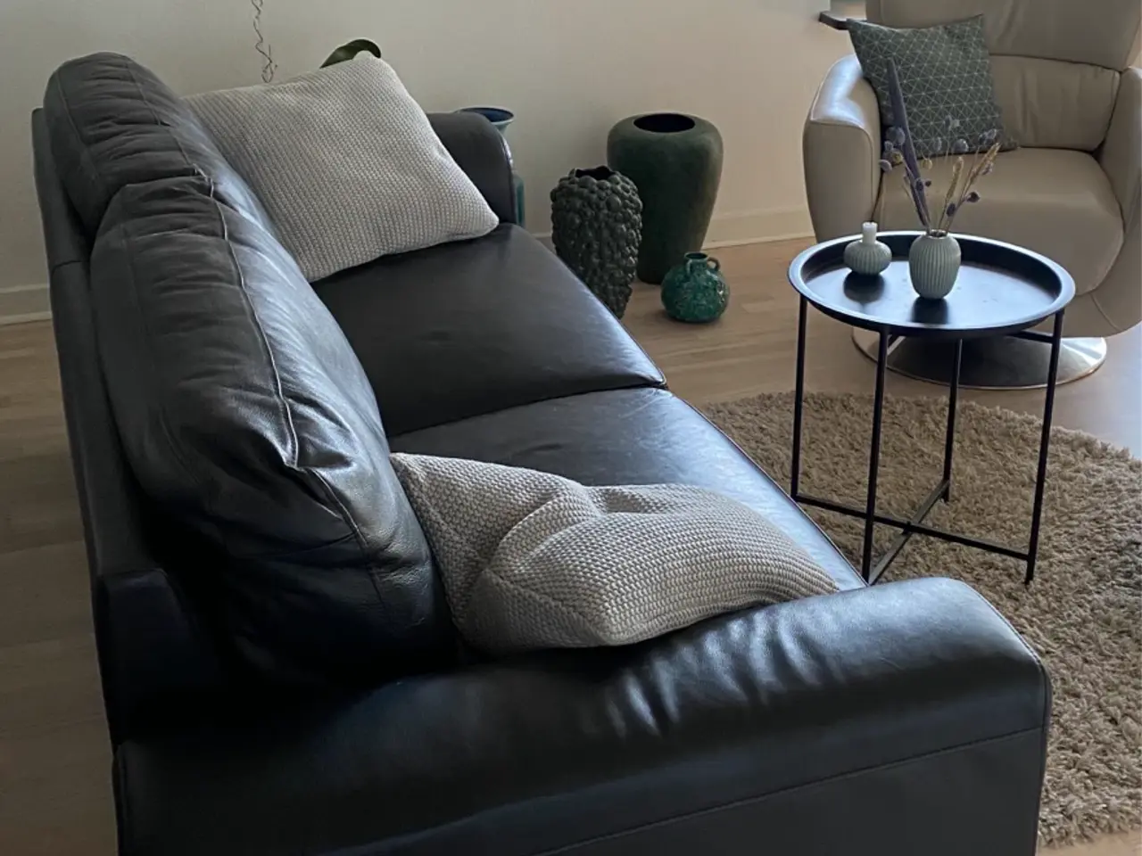 Billede 2 - Sofa med ægte skind på alle synlige flader