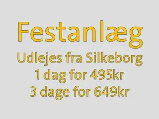 UDLEJES - Stort Festanlæg - op til 120 pers 