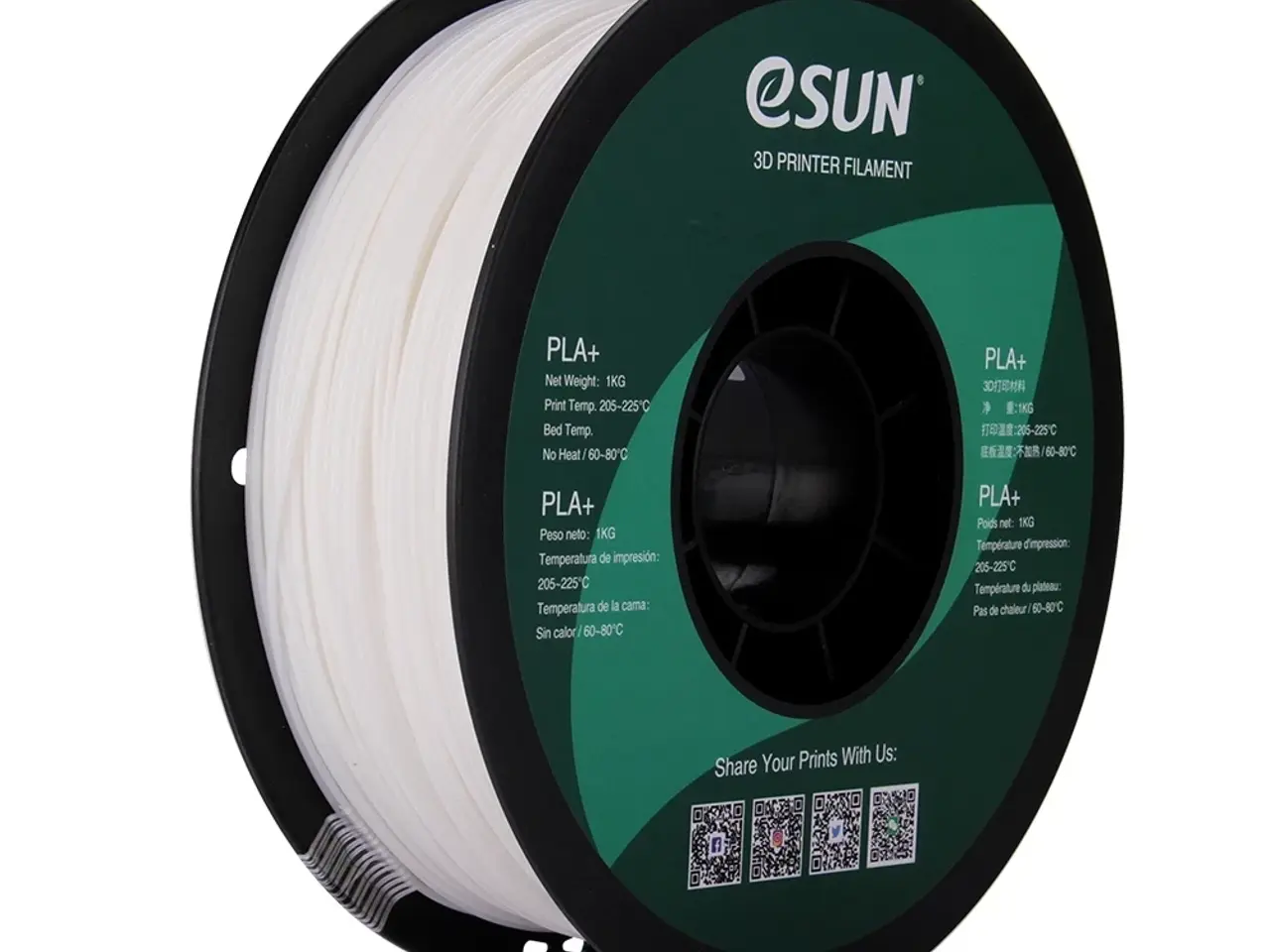 Billede 1 - eSUN - PLA+ - White - 1.75mm - 1kg