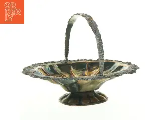 Sølvfarvet frugtkurv (str. 31 x 25 cm)