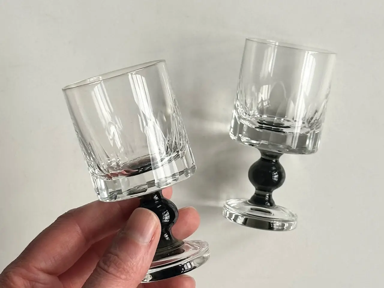 Billede 4 - Krystalglas, snaps, 2 stk samlet