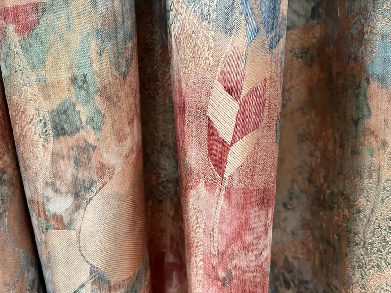 Billede 5 - Stof, Stofrest Jacquard-vævet