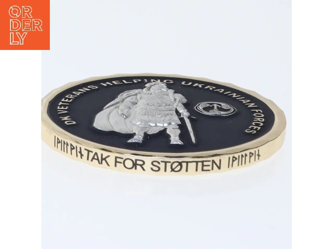 Billede 3 - Mindedmønt Danish Veterans Helping Ukrainian Forces Ø5 cm (str. Ø 5 cm)