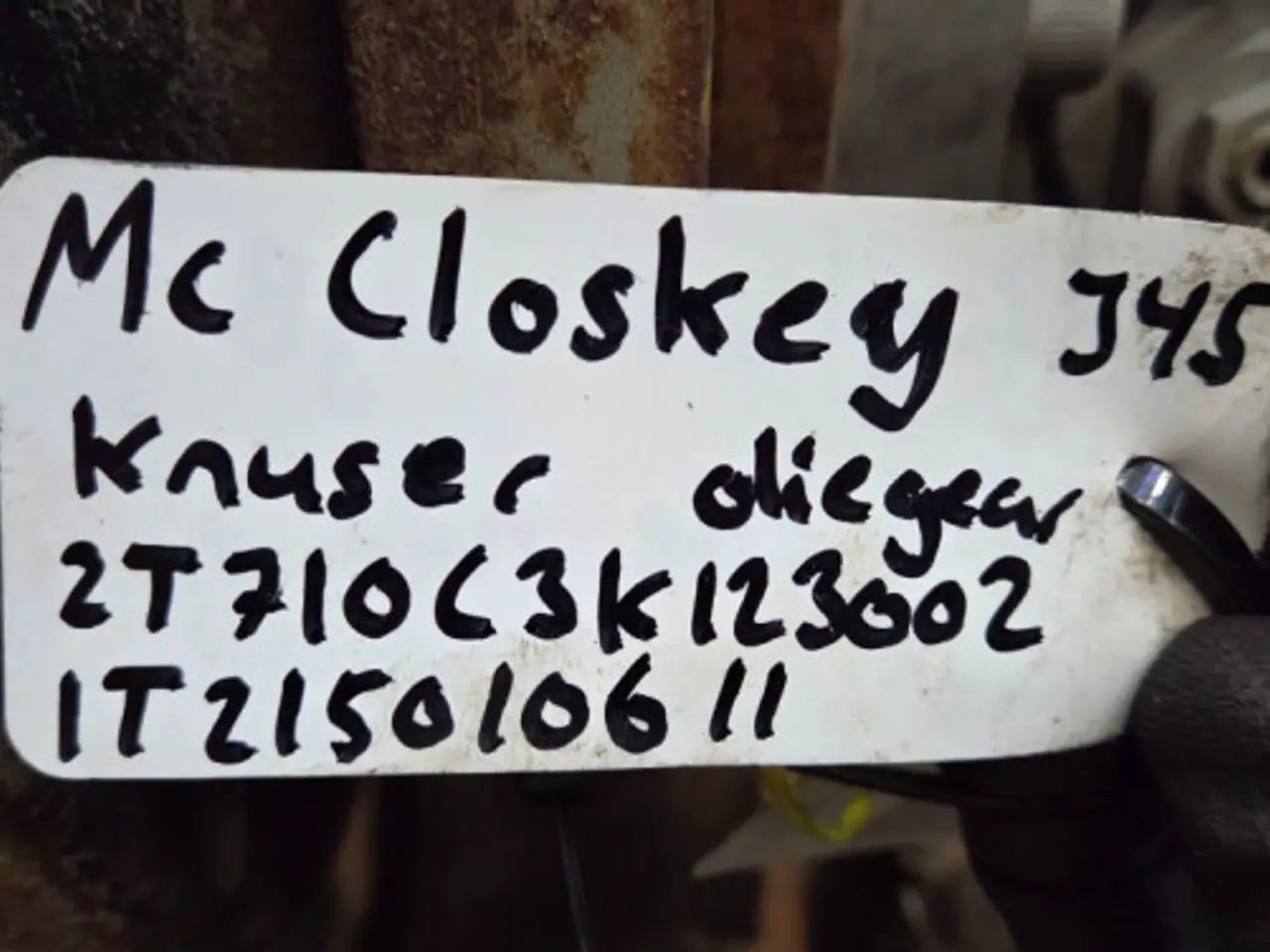 Billede 20 - McCloskey J45 Knuser Oliegear 2T710C3K123002