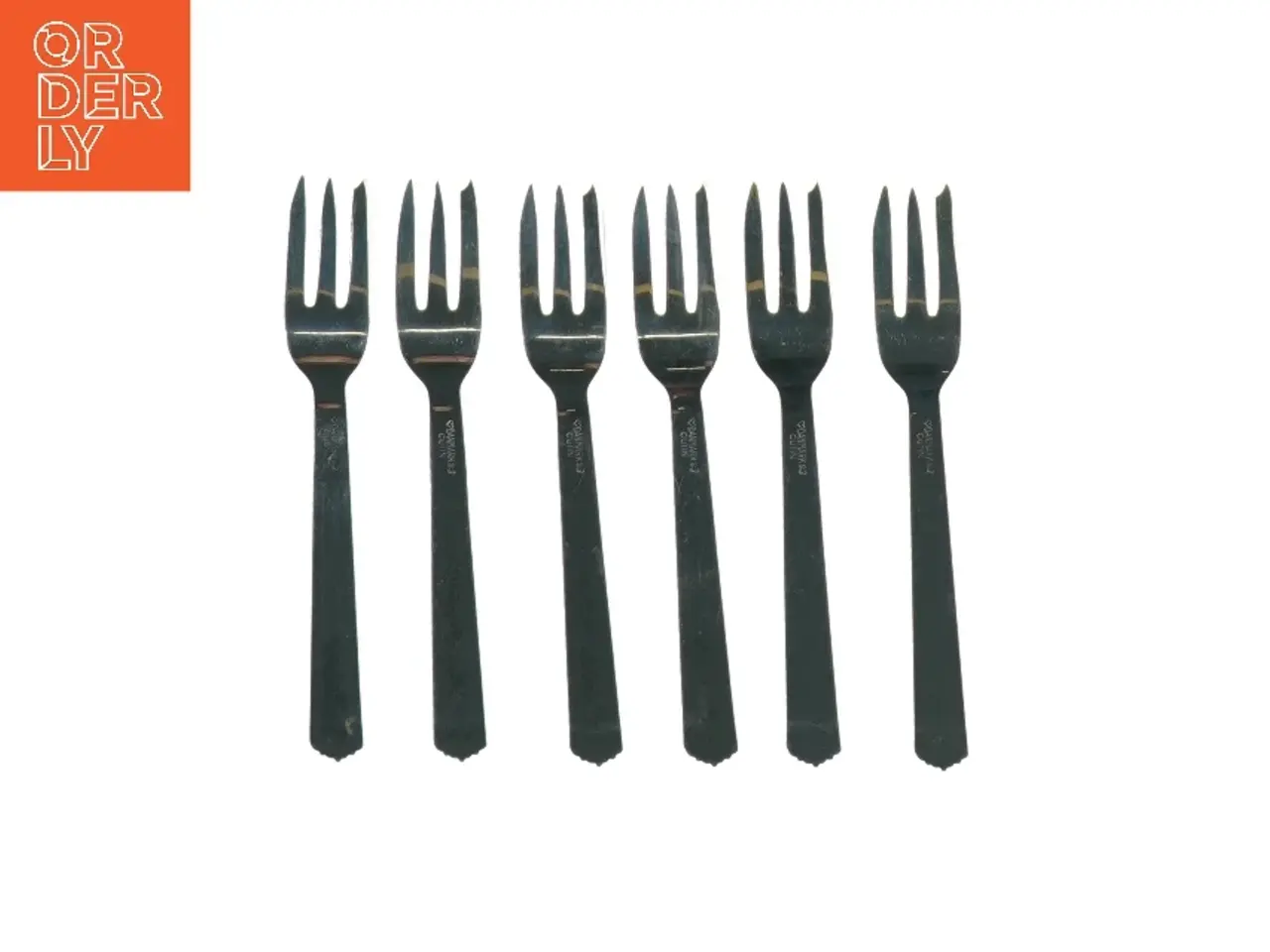 Billede 2 - Kagegafler (6 stk.) fra Ukendt (str. L: 14,5cm)