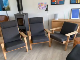 Wegner lænestole 2 stk GE290A og 1 stk 290