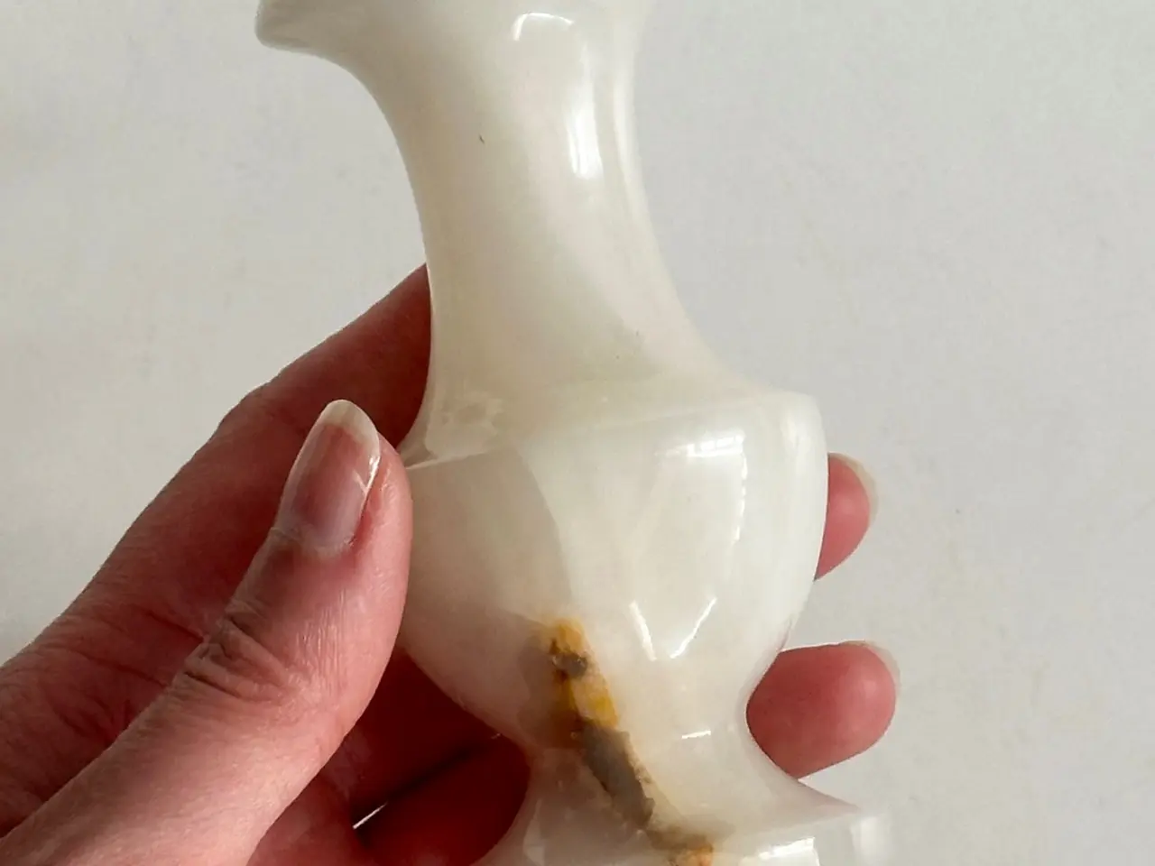 Billede 4 - Lille vase, hvid onyx