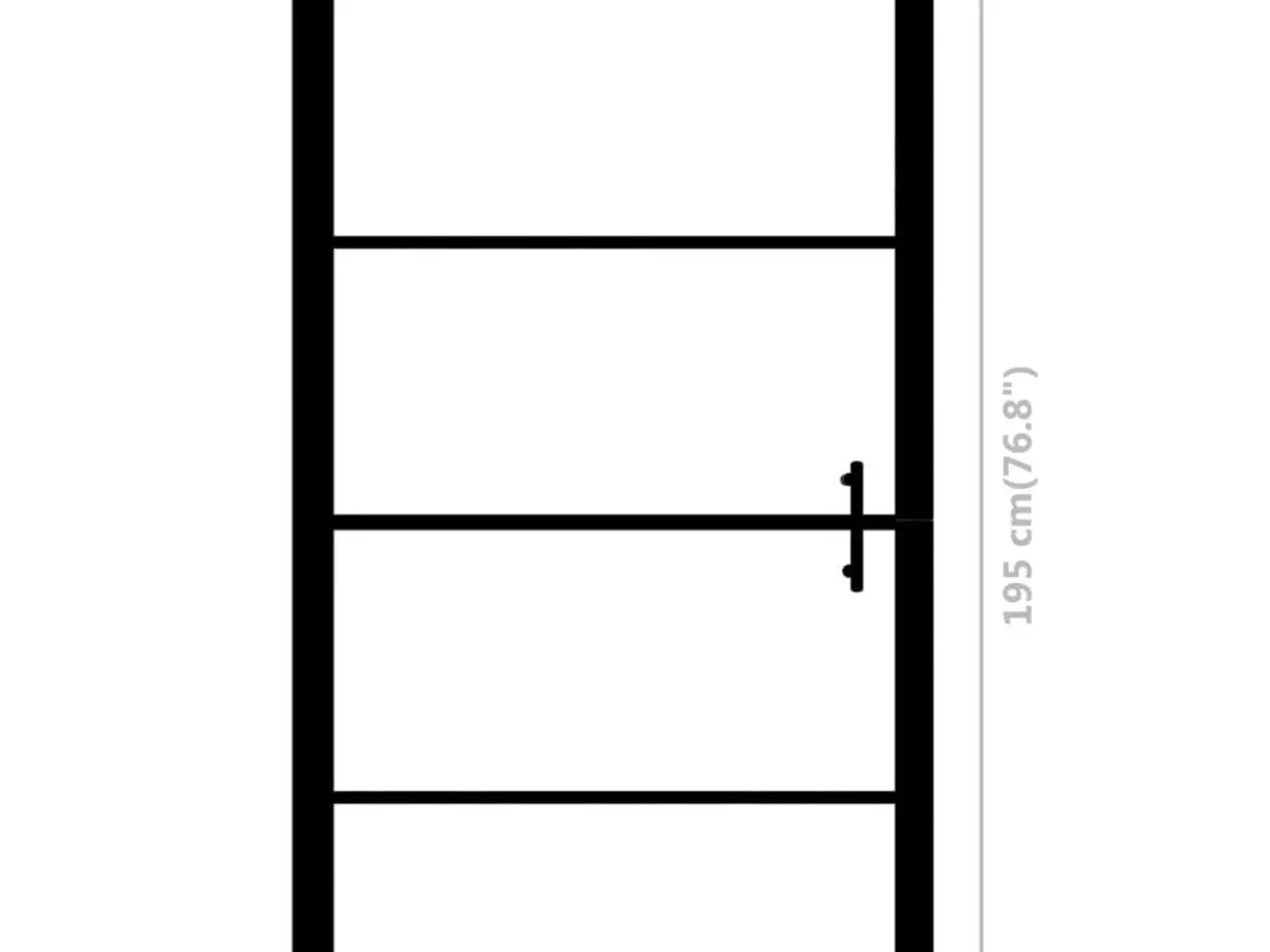 Billede 6 - Brusedør 81 x 195 cm i hærdet glas - sort profil