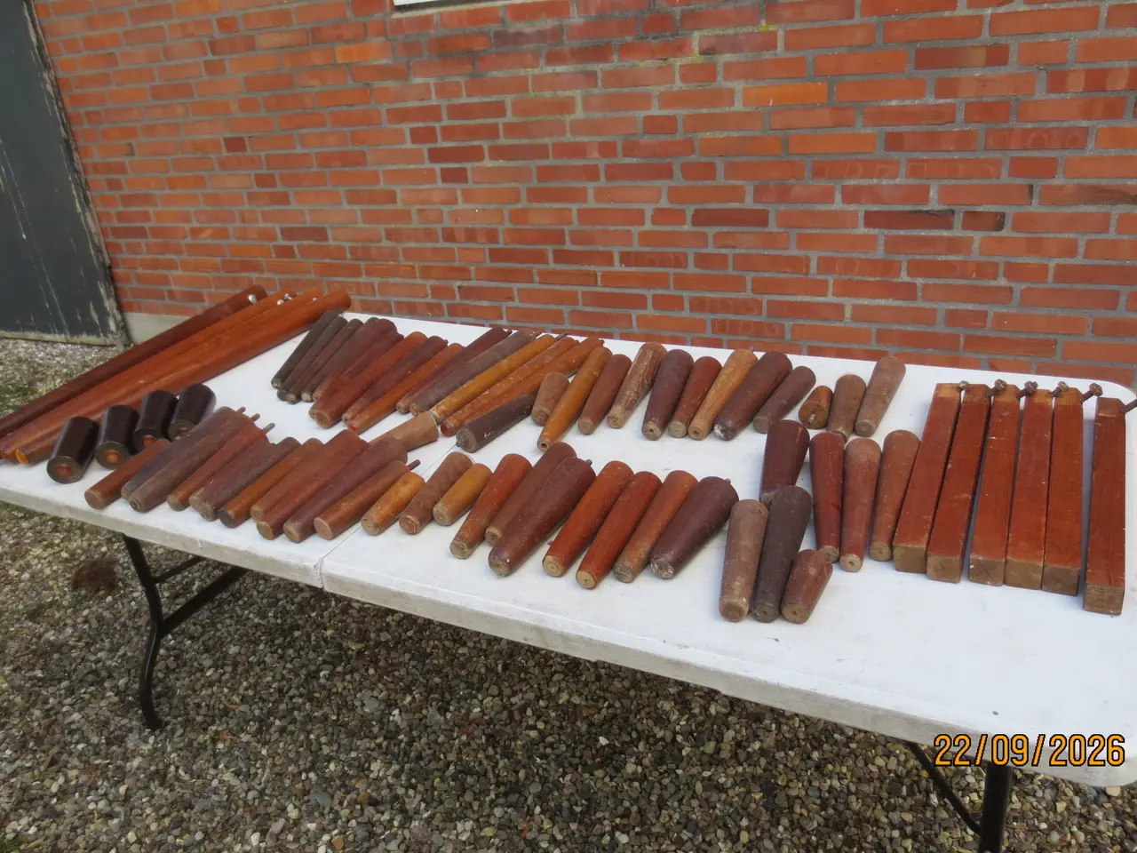 Billede 1 - 66 stk Teakben i forskellige mål