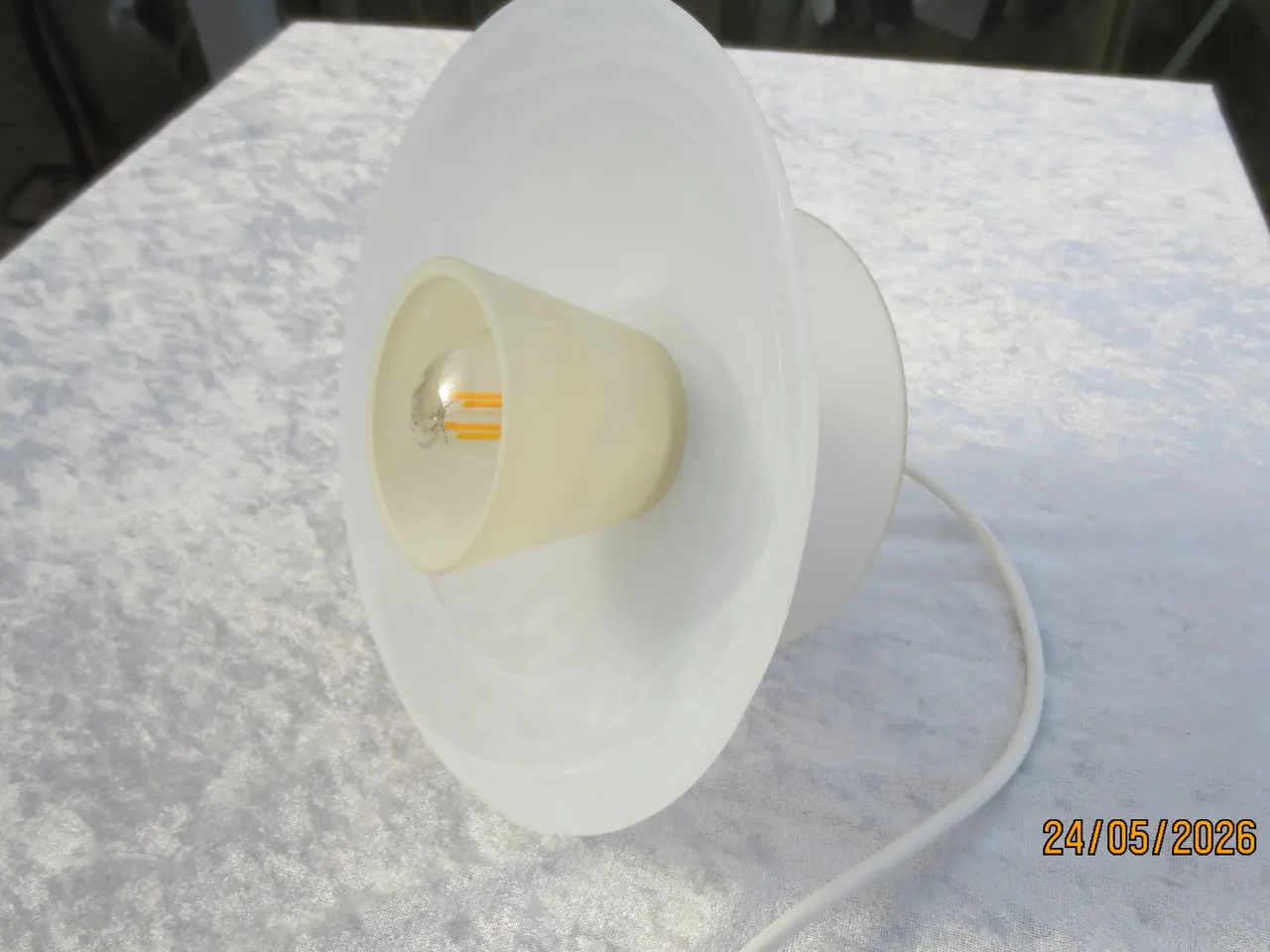 Billede 7 - 2 stk Loftlamper i metal og glas