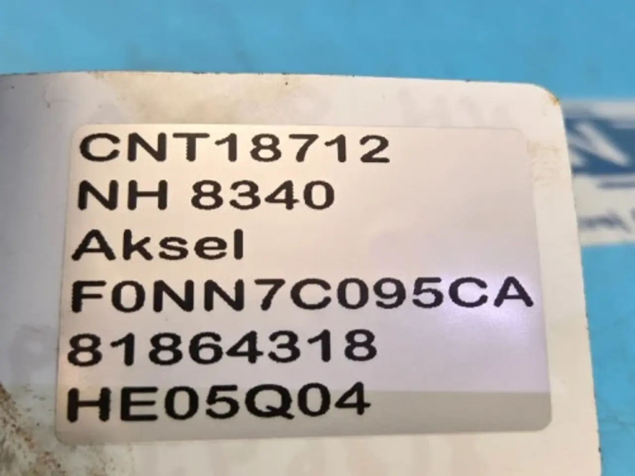 Billede 12 - New Holland 8340 Aksel F0NN7C095CA