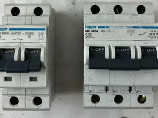 Hager ND206A D6 2P & MC325A C25 3P automatsikring