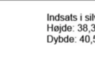 Indsats i silver til vaskeskab