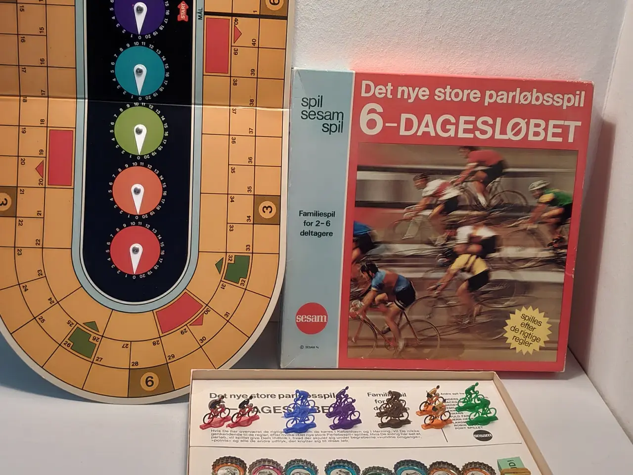 Billede 1 - 6-Dagesløbet. Komplet spil fra Sesam 1976.