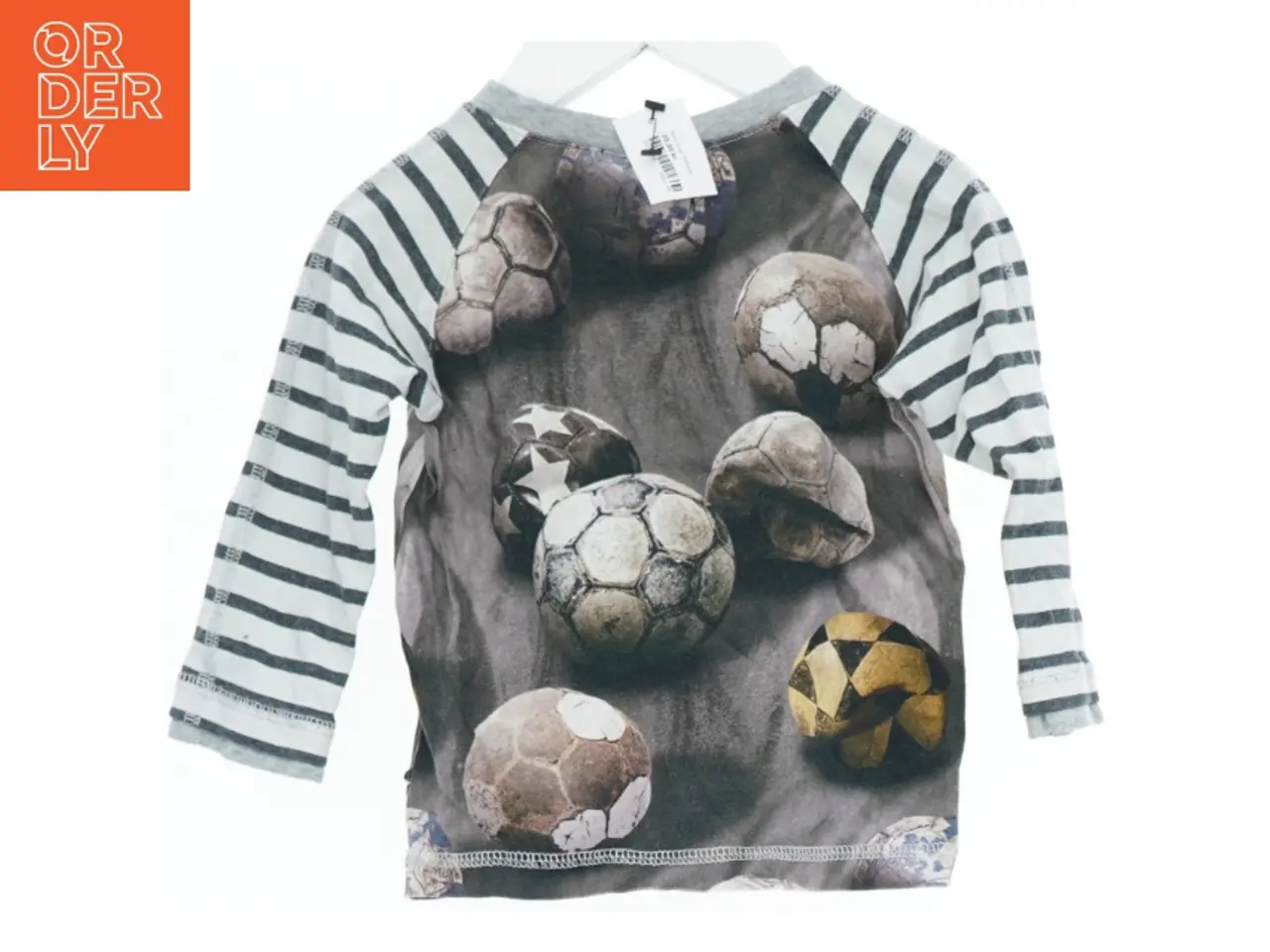 Billede 2 - Langærmet bluse med fodboldprint fra Molo (str. 80)