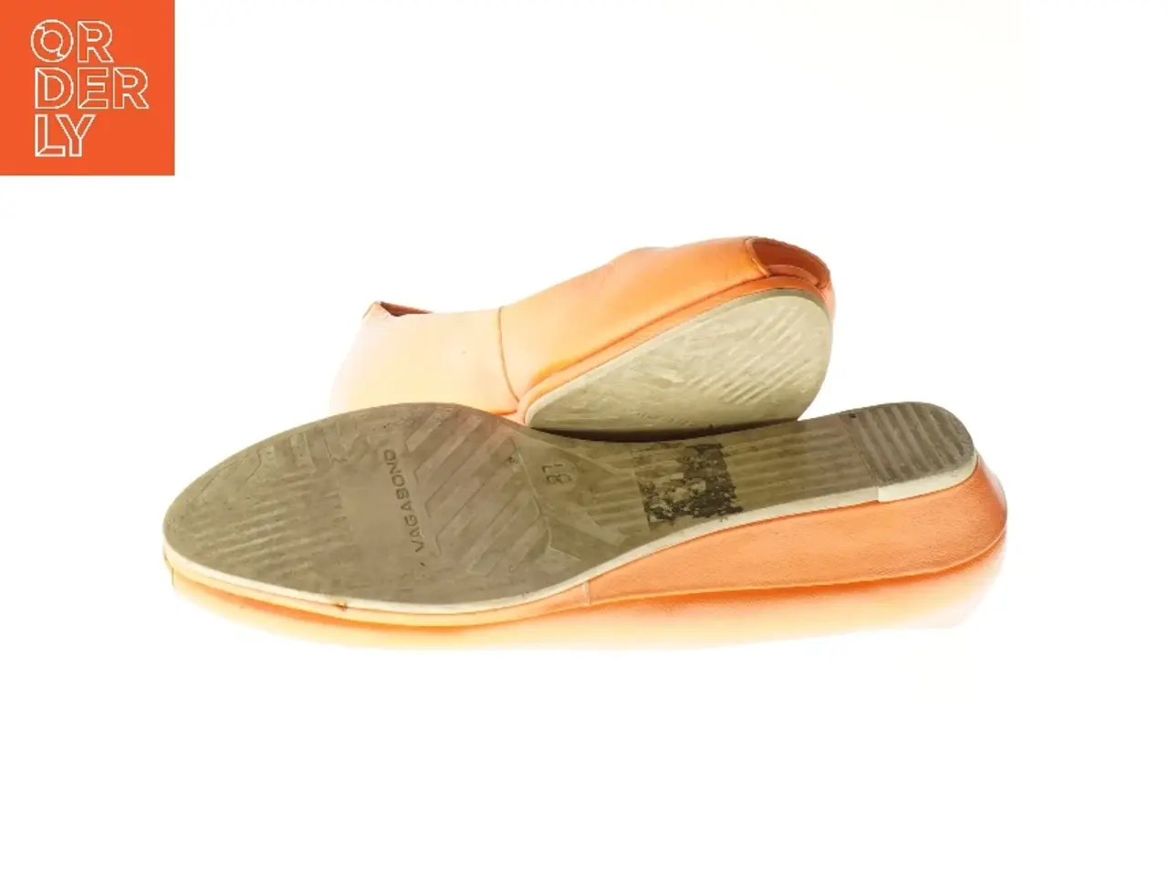 Billede 4 - Orange læder ballerina sko fra Vagabond (str. 37 )