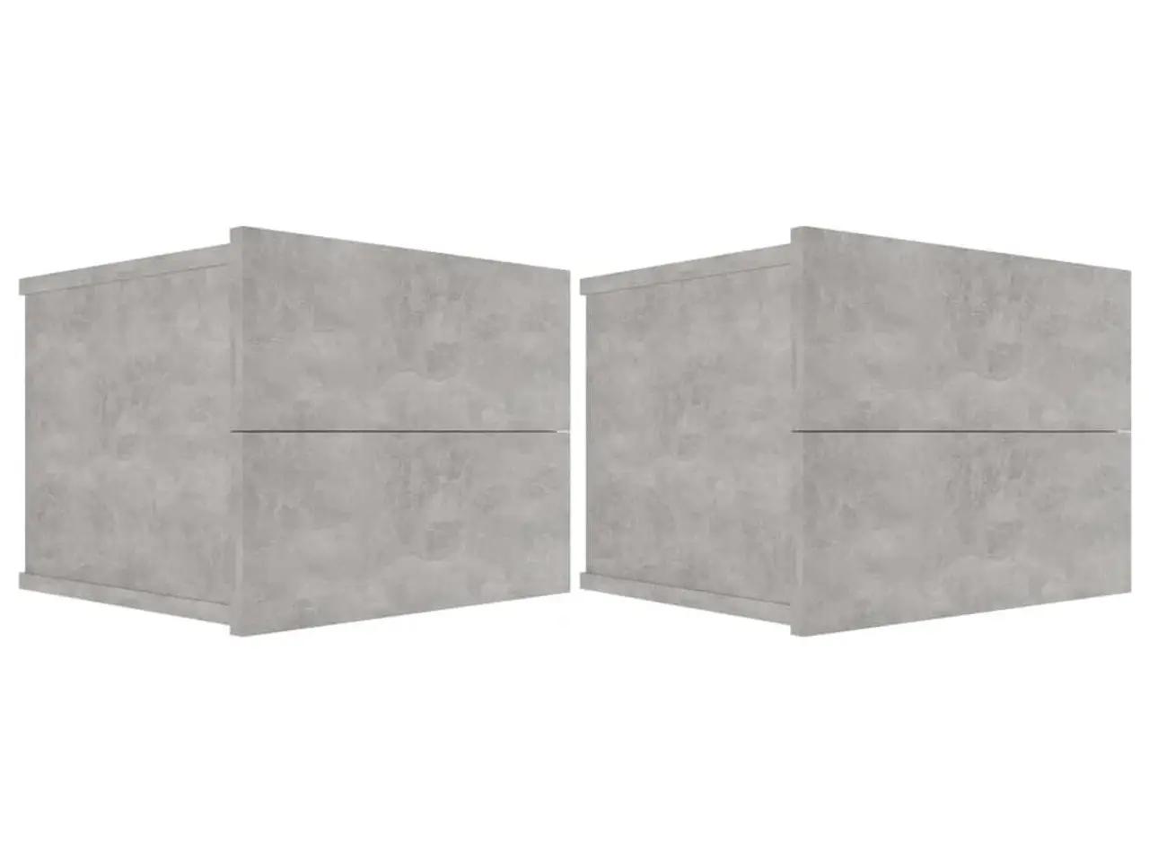 Billede 2 - Sengeborde 2 stk. 40x30x30 cm konstrueret træ betongrå