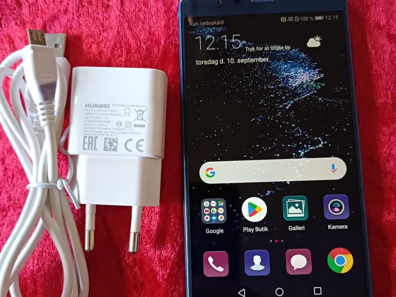 Billede 1 - Huawei P10 Lite med lader og kabel