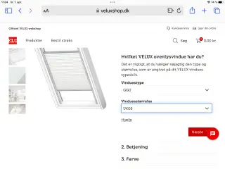 VELUX Plisségardiner elektrisk