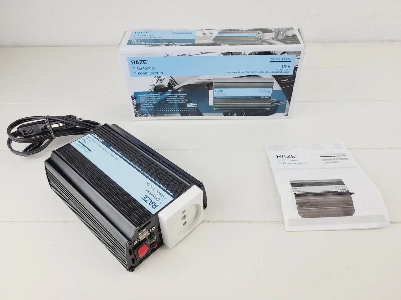 Billede 1 - ⭐️- RAZE INVERTER/OMFORMER 175 W 12 TIL 230 V