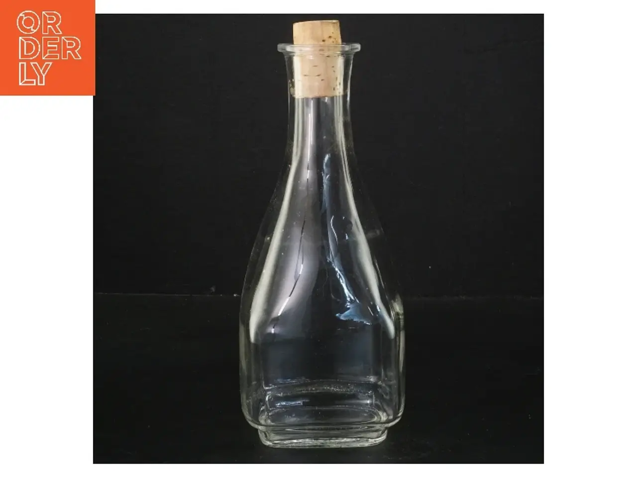 Billede 1 - Glasflaske med korkprop (str. 21 cm)