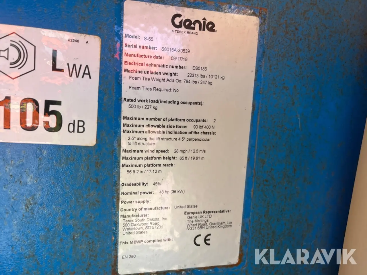 Billede 9 - Bomlift Genie S-65 21.8meter
