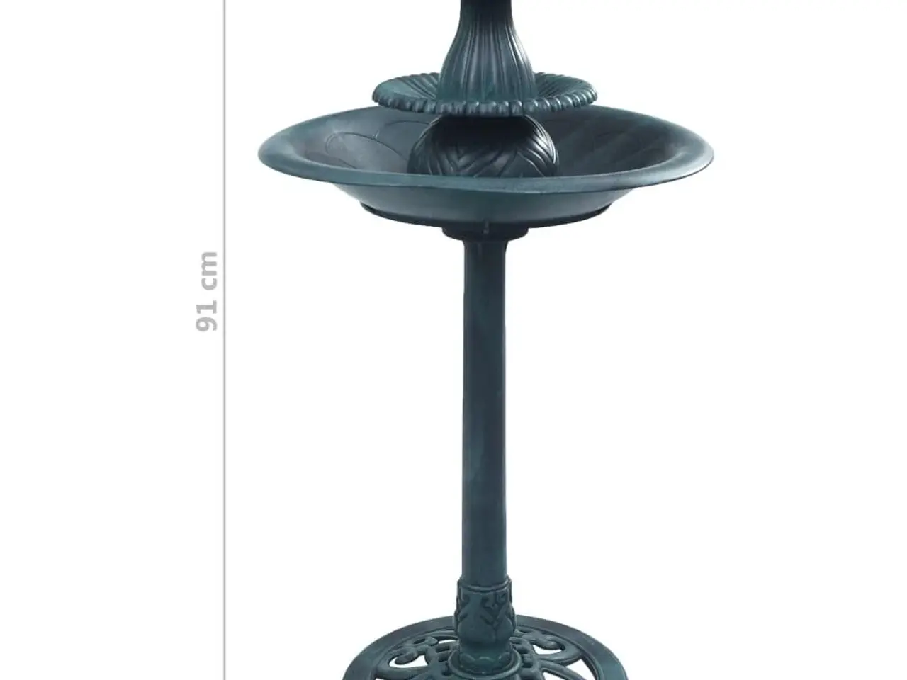 Billede 8 - Fuglebad med springvand 50 × 91 cm - plastik, grøn