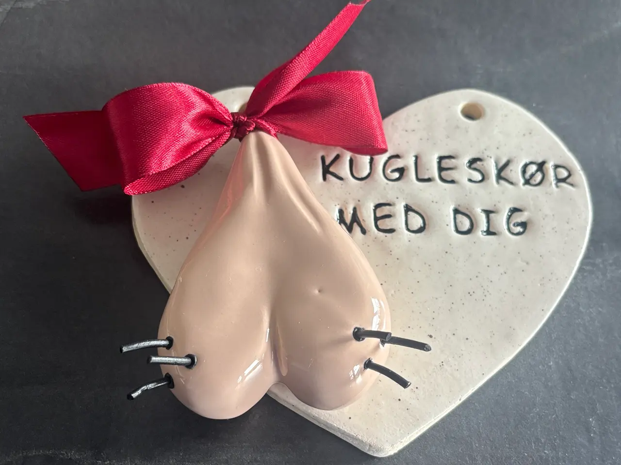Billede 6 - Kugleskør med dig eller nuts about you hjerte 