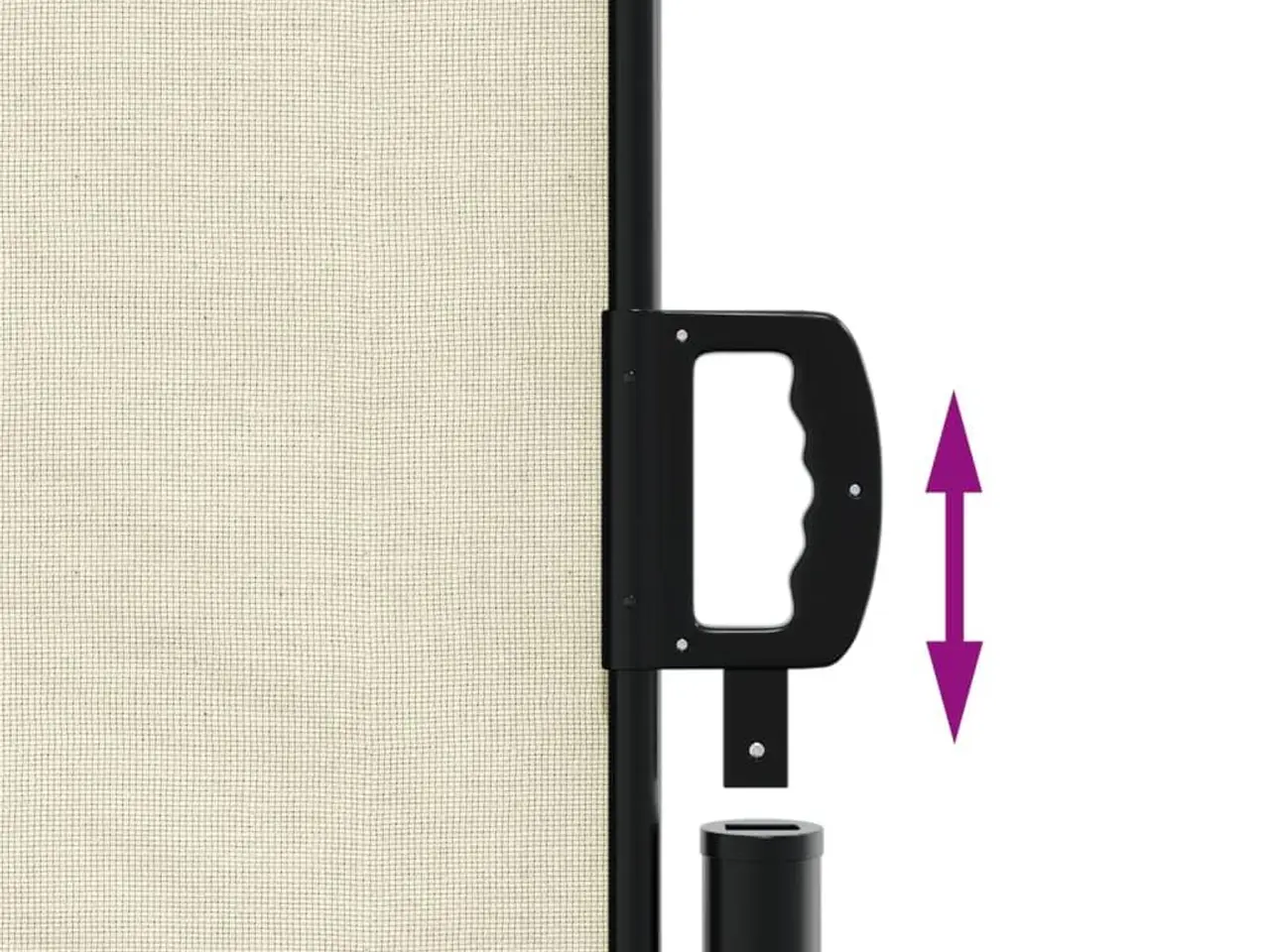 Billede 6 - Sidemarkise 200 × 300 cm - sammenrullelig, cremefarvet