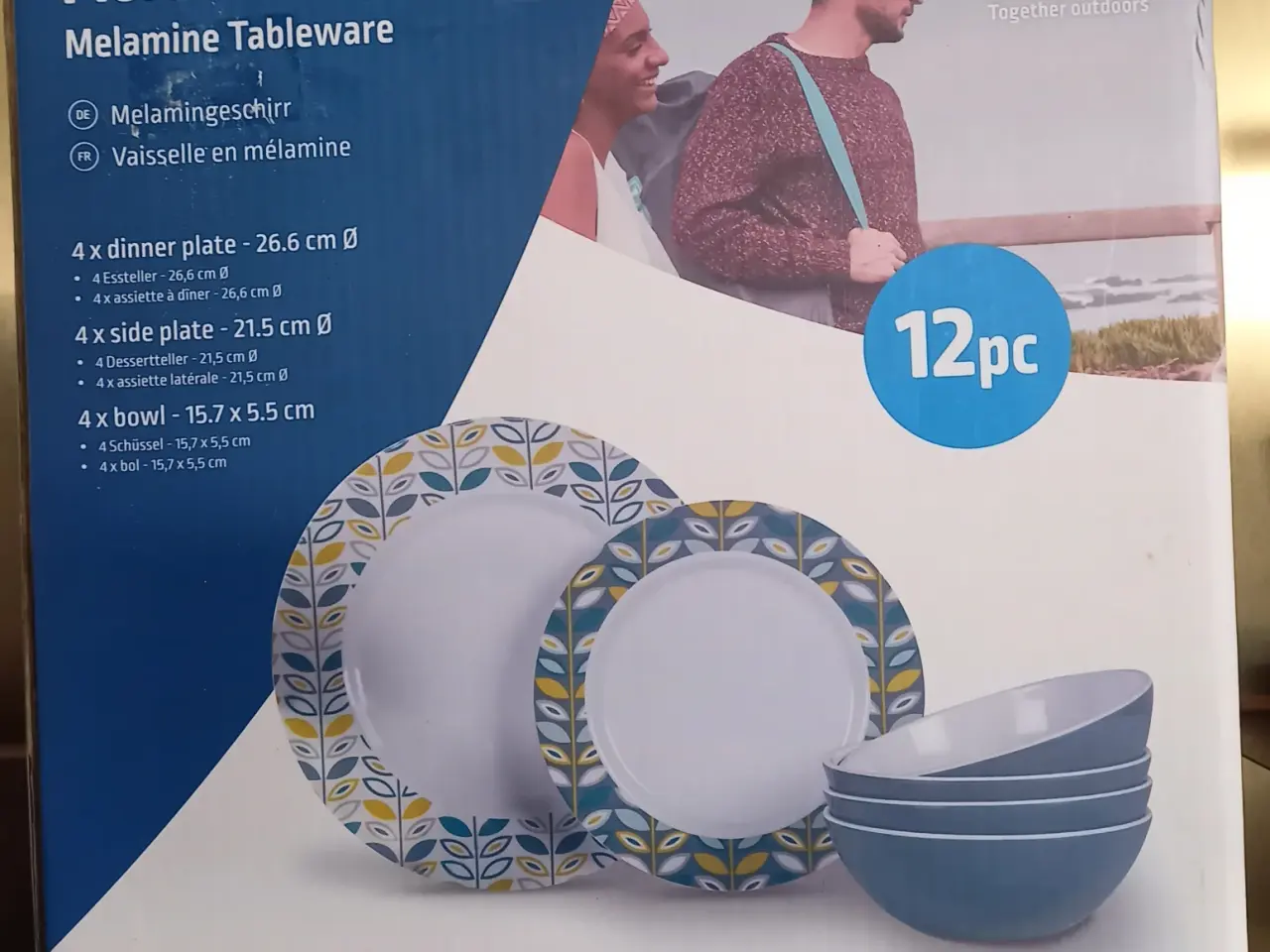 Billede 3 - KAMPA Melamin tallerken-sæt 12 stk.
